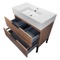 Modern Bathroom Vanity, Walnut, 32